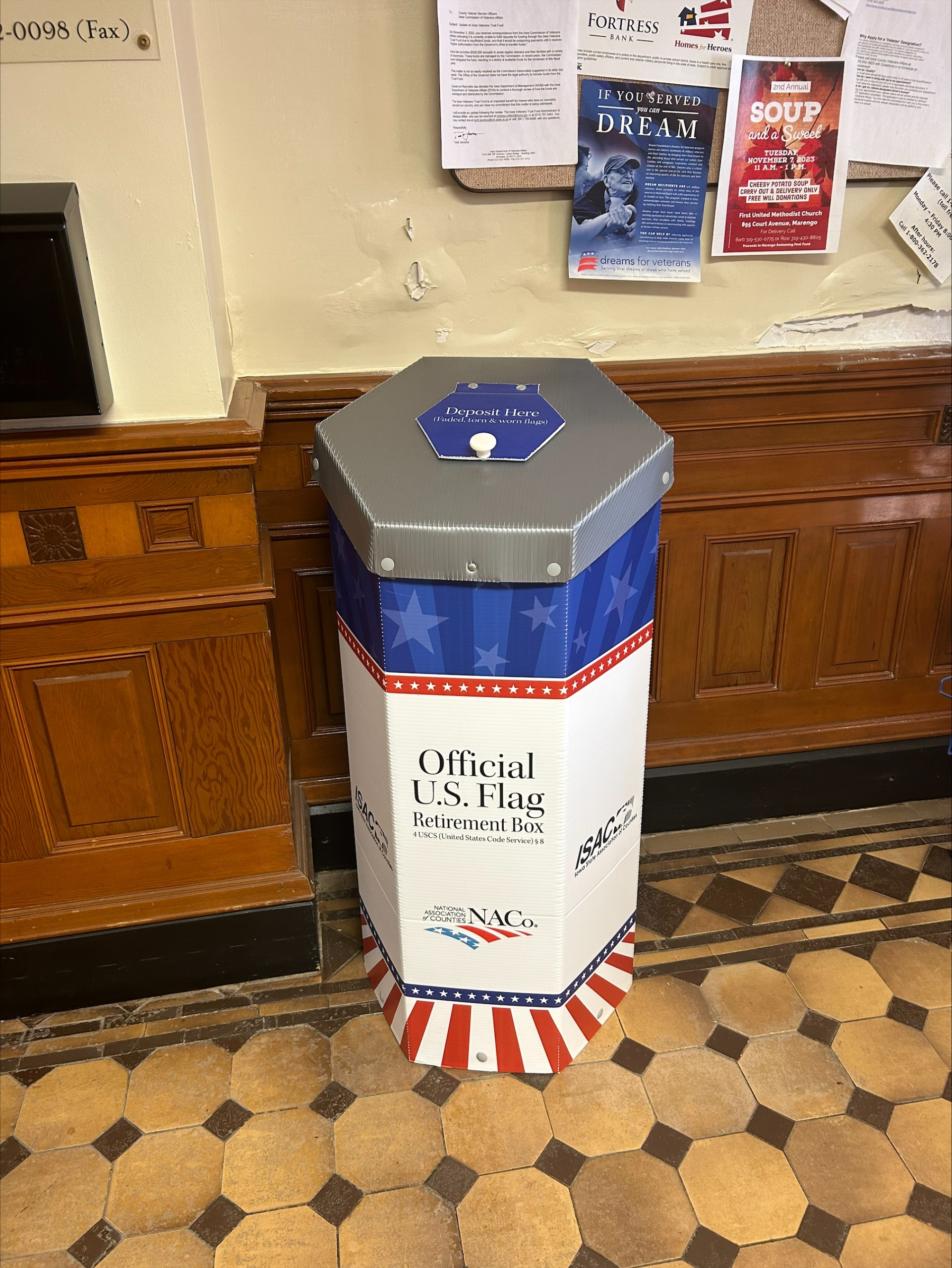 Official Flag Disposal Box